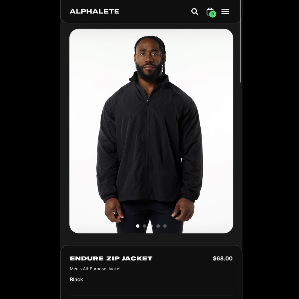 Alphalete Men’s Endure Zip Jacket